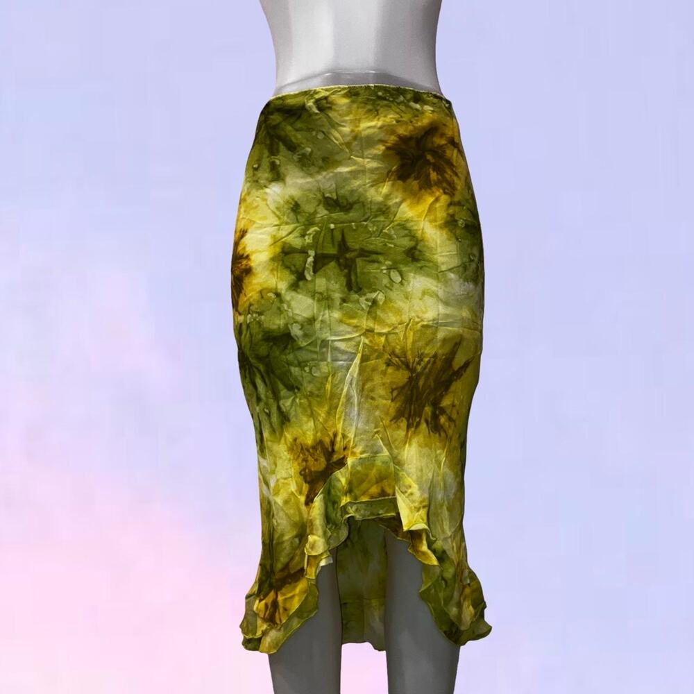 Vintage 90s y2k fairycore floral midi skirt